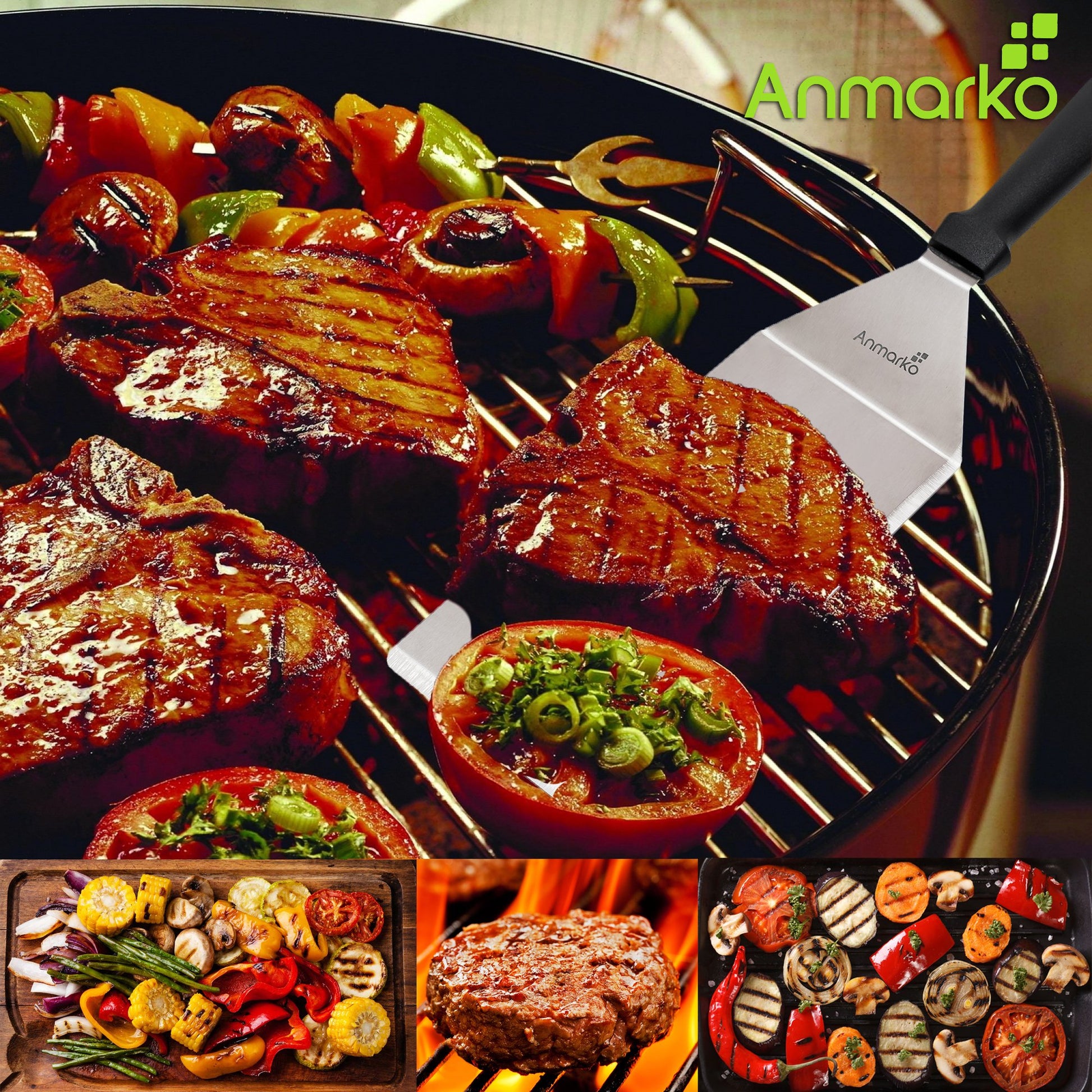 Big Metal Griddle Spatula - Grill spatula 4 x 8 in Large Burger Smasher Hamburger Turner Scraper - Pancake Flipper - Great for BBQ Grill and Flat Top Griddle - Commercial Grade - CookCave