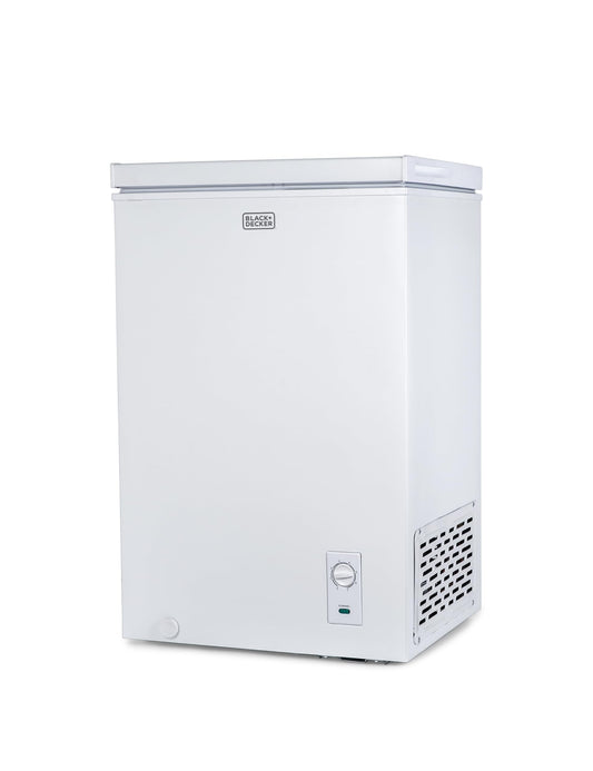 BLACK+DECKER 2.0 Cu. Ft. Compact Chest Freezer, Deep Freezer Holds Up To 70 Lbs. of Frozen Food, Removable Storage Basket, Manual Defrost, White - CookCave
