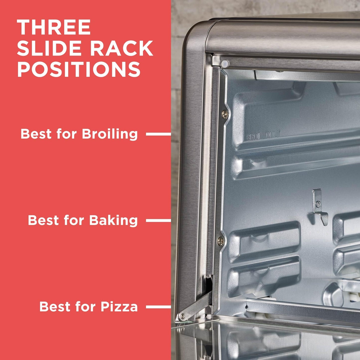 BLACK+DECKER 8-Slice Extra Wide Convection Toaster Oven, Fits 9"x13" Oven Pans and 12" Pizza, Bake, Toast, Broil, and Keep Warm Functions, Countertop Compact Design with Stainless Steel Finish - CookCave