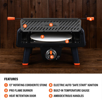 Blackstone 2404 Leggero Pro Pizza Oven, Black - CookCave