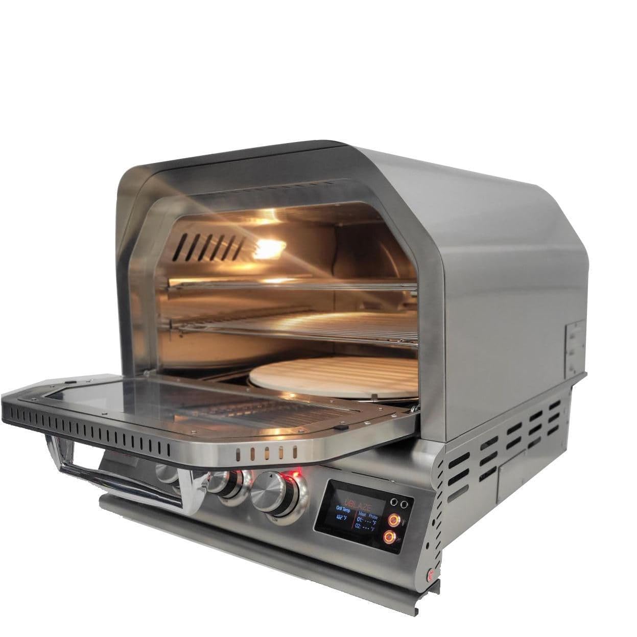 Blaze 26-Inch Built-in Natural Gas Outdoor Pizza Oven W/Rotisserie - BLZ-26-PZOVN-NG - CookCave