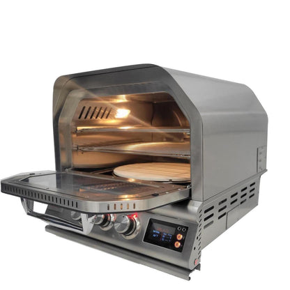 Blaze 26-Inch Built-in Natural Gas Outdoor Pizza Oven W/Rotisserie - BLZ-26-PZOVN-NG - CookCave
