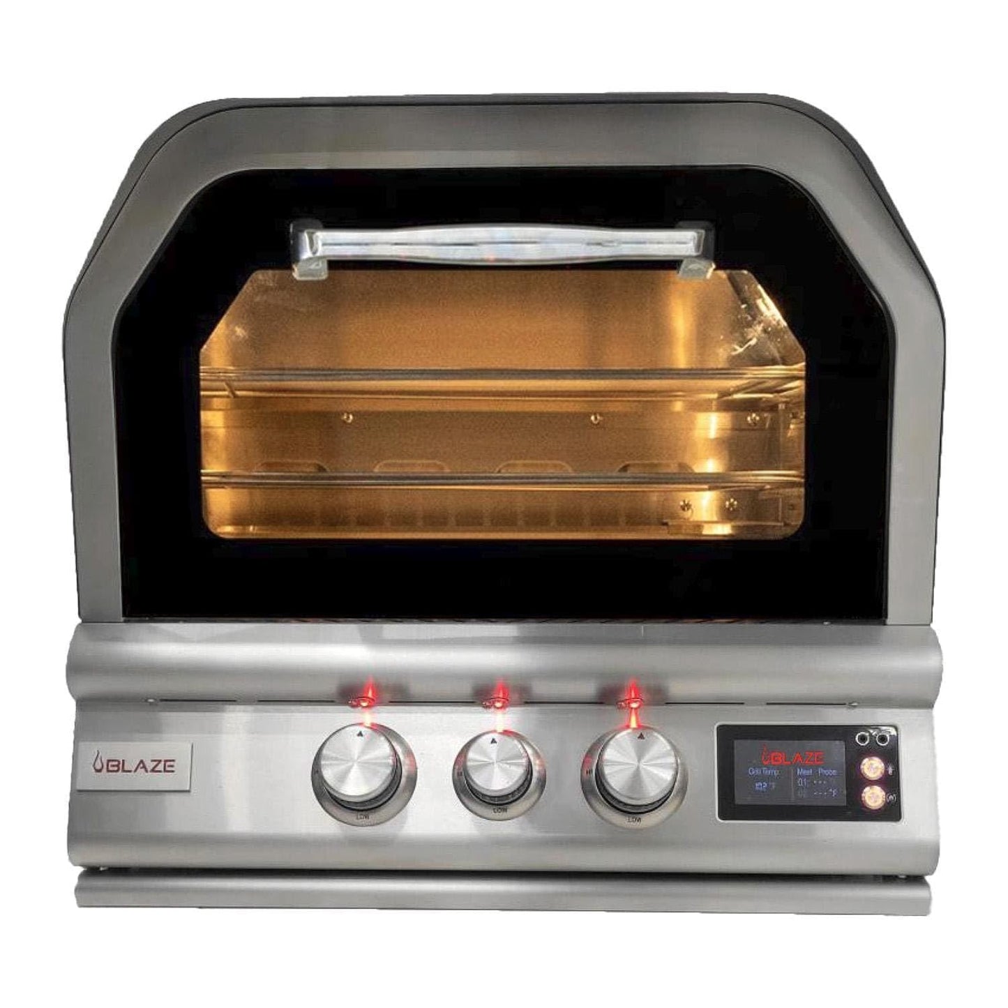 Blaze 26-Inch Built-in Natural Gas Outdoor Pizza Oven W/Rotisserie - BLZ-26-PZOVN-NG - CookCave