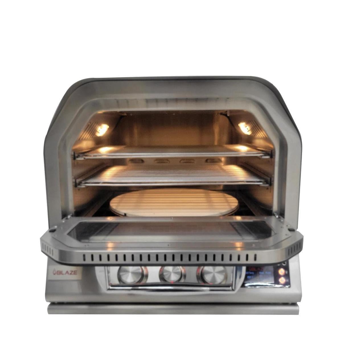 Blaze 26-Inch Built-in Natural Gas Outdoor Pizza Oven W/Rotisserie - BLZ-26-PZOVN-NG - CookCave