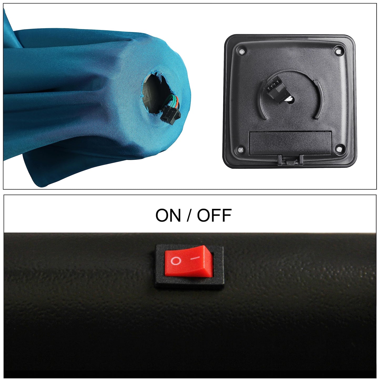 Blissun 9 ft Solar Umbrella 32 LED Lighted Patio Umbrella Table Market Umbrella with Tilt and Crank Outdoor Umbrella for Garden, Deck, Backyard, Pool and Beach (Cerulean) - CookCave