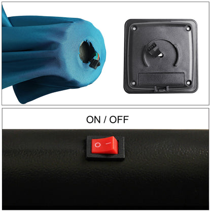 Blissun 9 ft Solar Umbrella 32 LED Lighted Patio Umbrella Table Market Umbrella with Tilt and Crank Outdoor Umbrella for Garden, Deck, Backyard, Pool and Beach (Cerulean) - CookCave