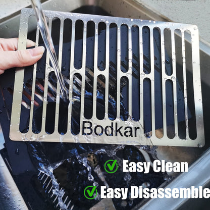 Bodkar Charcoal Grill, Portable BBQ Smoker - Lightweight Tabletop Outdoor Grill for Camping, Picnics, Garden, Beach Parties - 6"*4.6"*4.9 - CookCave