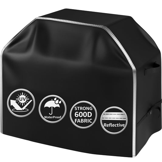 BOLUO 58 inch Grill Cover for Outdoor Grill Heavy Duty Waterproof 600D BBQ Grill Cover Outside, Barbecue Grill Cover UV & Fade Resistant, Gas Grill Covers for Weber, Nexgrill - CookCave
