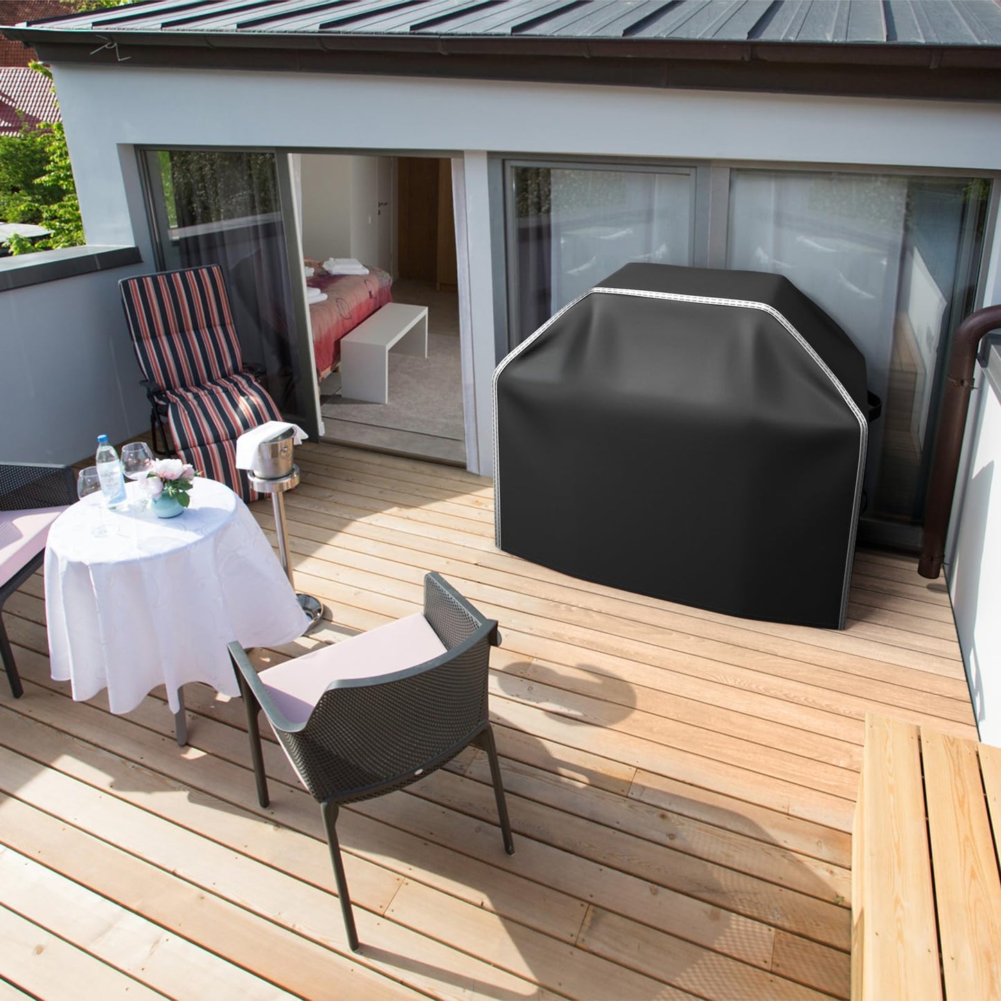 BOLUO Grill Cover for Outdoor Grill 48 inch - Heavy Duty 600D Material, Waterproof BBQ Grill Cover Outside, Barbecue Grill Cover UV & Fade Resistant, Gas Grill Covers for Weber, Nexgrill - CookCave