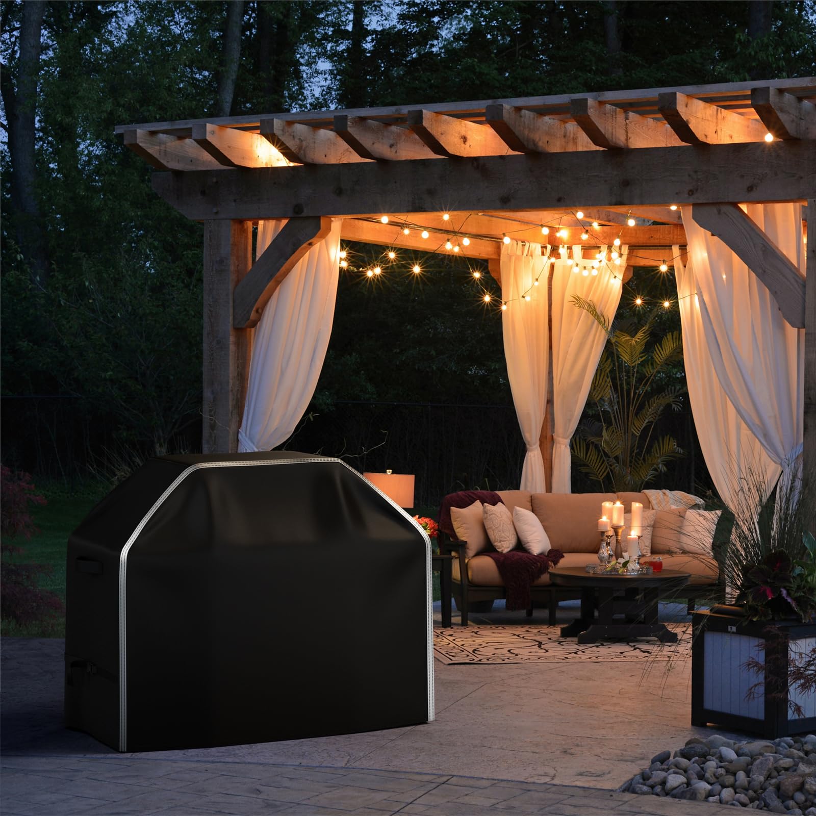 BOLUO Grill Cover for Outdoor Grill 48 inch - Heavy Duty 600D Material, Waterproof BBQ Grill Cover Outside, Barbecue Grill Cover UV & Fade Resistant, Gas Grill Covers for Weber, Nexgrill - CookCave