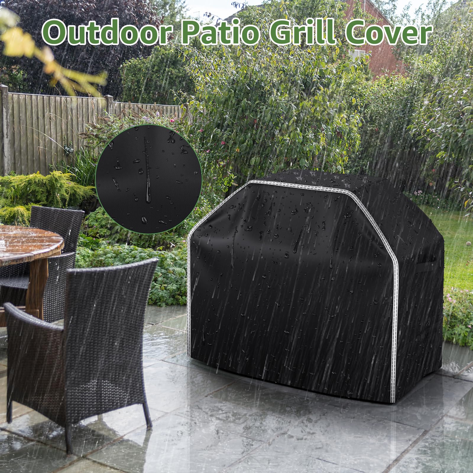 BOLUO Grill Cover for Outdoor Grill 48 inch - Heavy Duty 600D Material, Waterproof BBQ Grill Cover Outside, Barbecue Grill Cover UV & Fade Resistant, Gas Grill Covers for Weber, Nexgrill - CookCave
