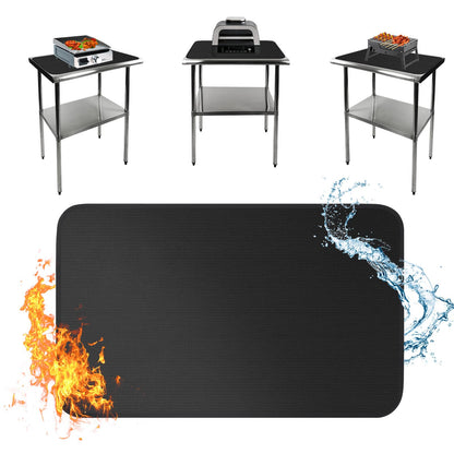 Boribim Under Grill Mat for Outdoor Grill, 24 x 31 Inchs Heat Resistant Grill Mat for Countertop, Fire Pit Mat, Double-Sided Fireproof Grill Pad, Oil-Proof Waterproof BBQ Protector for Table (1.2mm) - CookCave