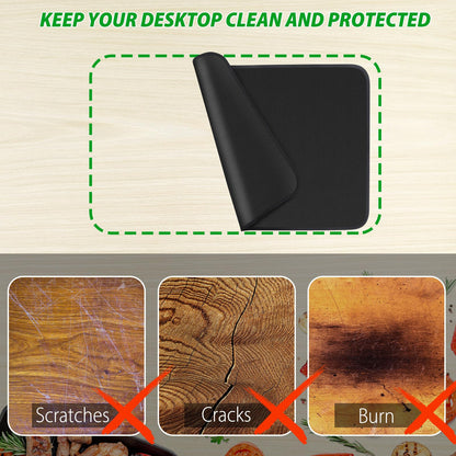 Boribim Under Grill Mat for Outdoor Grill, 24 x 31 Inchs Heat Resistant Grill Mat for Countertop, Fire Pit Mat, Double-Sided Fireproof Grill Pad, Oil-Proof Waterproof BBQ Protector for Table (1.2mm) - CookCave