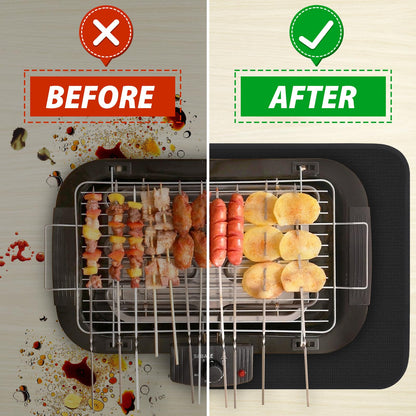 Boribim Under Grill Mat for Outdoor Grill, 24 x 31 Inchs Heat Resistant Grill Mat for Countertop, Fire Pit Mat, Double-Sided Fireproof Grill Pad, Oil-Proof Waterproof BBQ Protector for Table (1.2mm) - CookCave