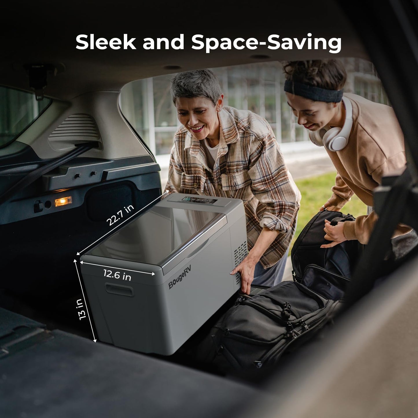 BougeRV 12 Volt Refrigerator 12V Car Fridge 23 Quart Portable Freezer Compressor Cooler 12/24V DC 110~240 Volt AC for Truck Van RV Camper SUV Travel Camping Road Trips Tailgating -7℉~50℉ - CookCave