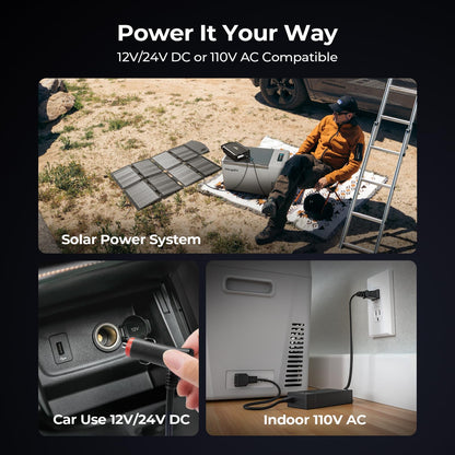 BougeRV 12 Volt Refrigerator 12V Car Fridge 23 Quart Portable Freezer Compressor Cooler 12/24V DC 110~240 Volt AC for Truck Van RV Camper SUV Travel Camping Road Trips Tailgating -7℉~50℉ - CookCave