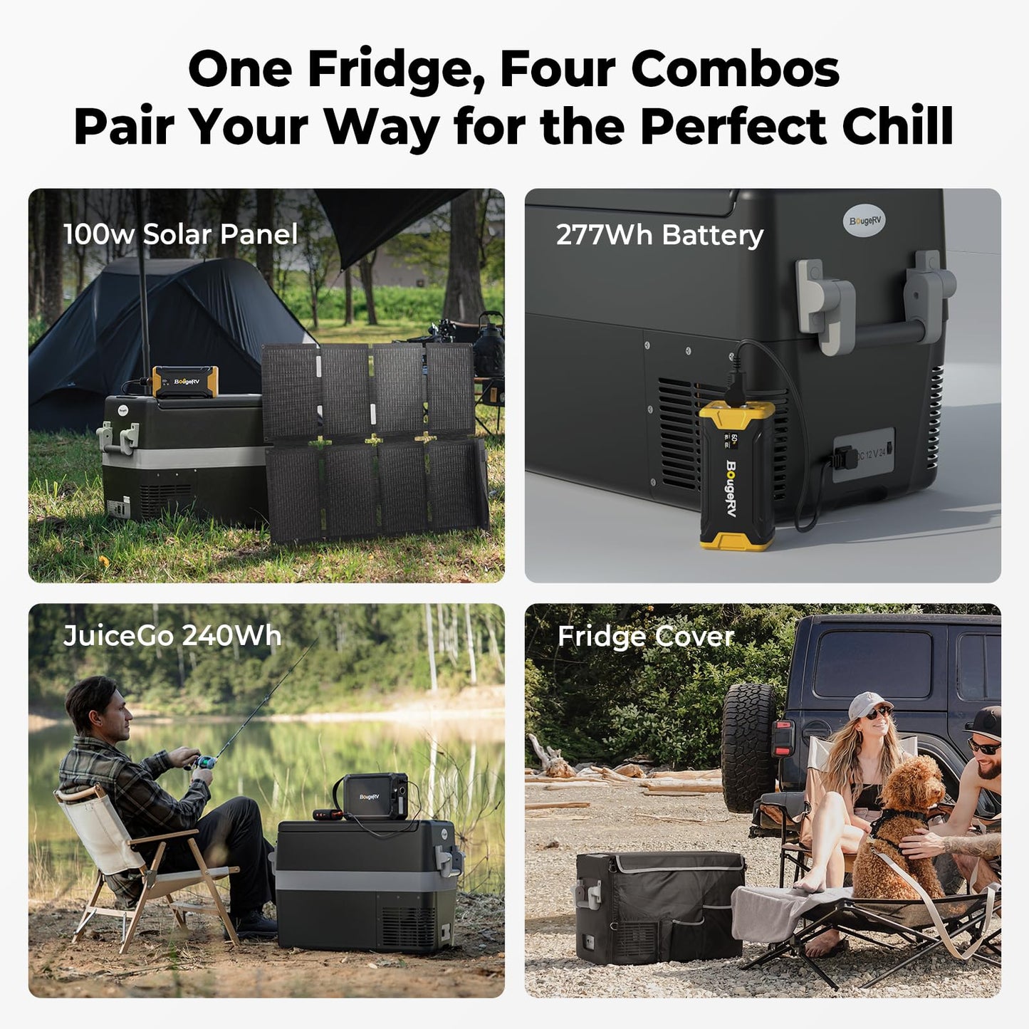 BougeRV 12V Portable Refrigerator Fridge Freezer Portable Car Fridge 53 Quart Electric Cooler12V/24V DC 110~240 V AC for RV Truck Jeep Pickup SUV Van Boat Camping Tailgating Road Trip Outdoor Travel - CookCave