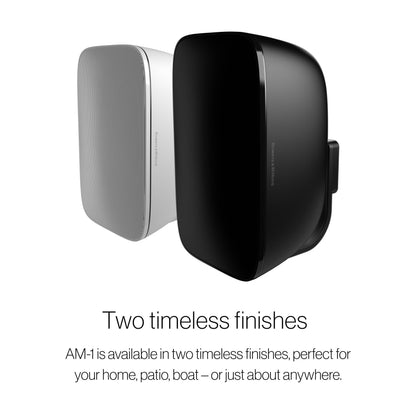 Bowers & Wilkins AM-1 Architectural Monitor Weather-Resistant Loudspeaker for Patio, Garden, or Poolside, 1" Aluminum-Dome Tweeter, 5" Glassfibre Cone Midrange & Auxiliary Bass Radiator (Pair, White) - CookCave