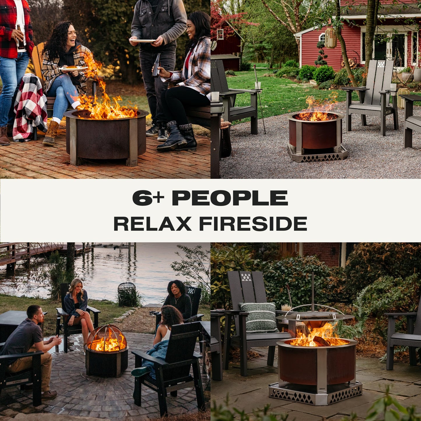Breeo Smokeless FIrePit (X Series 24, Corten Steel) - 27.5" Smokeless Fire Pit for Outside - 62 lbs - Ideal for Families - Compatible with Wide Range of Breeo Accessories - Gifts for Dad - CookCave