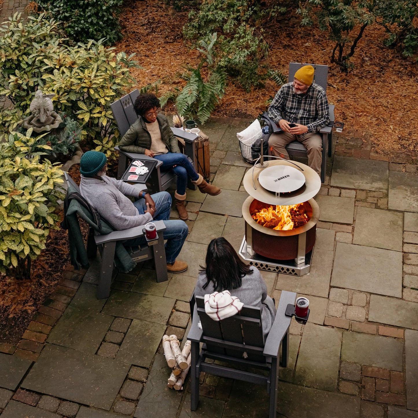 Breeo Smokeless FIrePit (X Series 24, Corten Steel) - 27.5" Smokeless Fire Pit for Outside - 62 lbs - Ideal for Families - Compatible with Wide Range of Breeo Accessories - Gifts for Dad - CookCave