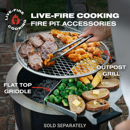 Breeo Smokeless FIrePit (X Series 24, Corten Steel) - 27.5" Smokeless Fire Pit for Outside - 62 lbs - Ideal for Families - Compatible with Wide Range of Breeo Accessories - Gifts for Dad - CookCave