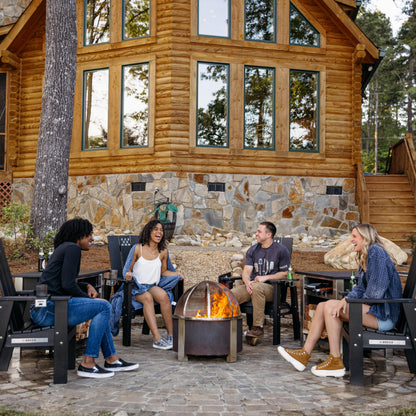 Breeo Smokeless FIrePit (X Series 24, Corten Steel) - 27.5" Smokeless Fire Pit for Outside - 62 lbs - Ideal for Families - Compatible with Wide Range of Breeo Accessories - Gifts for Dad - CookCave