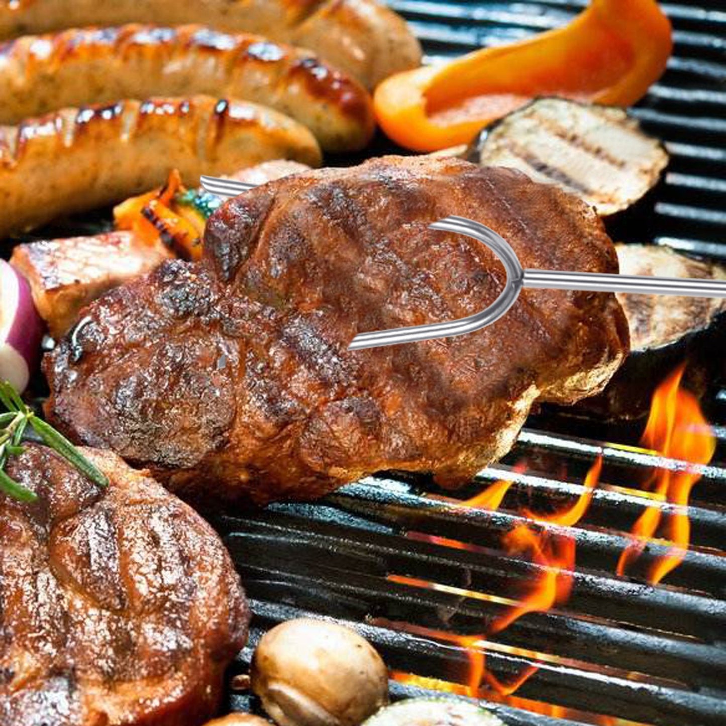 Briout Marshmallow Roasting Sticks 10 Pack Extra Long 45’’ Stainless Telescoping Hot Dog Smores Skewers Kids Safe Barbecue Forks for Campfire, Bonfire and Grill - CookCave