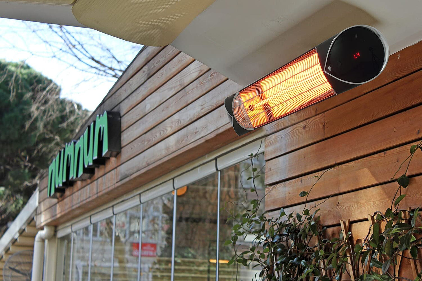 Briza Infrared Electric Patio Heater - Indoor/Outdoor Heater - Portable Wall/Garage Heater - 1500W - use with Stand - Mount to Ceiling/Wall) - CookCave