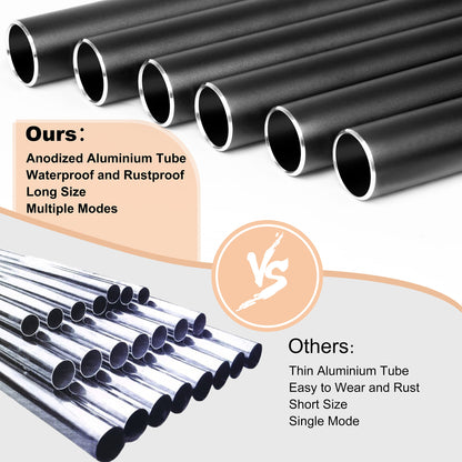 Bursvik Large Aluminium Wind Chimes 37" Inches to Create a Zen Atmosphere Suitable for Outdoor, Garden, Patio Decoration. Classic Black Wind Chimes with Wind Catcher Suitable as A Gift for Unisex - CookCave