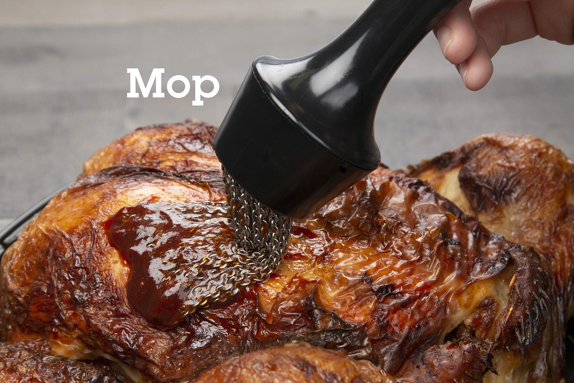 Camerons 3-in-1 Barbecue Injector Basting Mop - Baster Set Includes BBQ Chain Basting Brush & Meat Syringe to Baste, Marinate & Inject Food w Flavor - Indoor Outdoor Use- Grilling Gift for Fathers Day - CookCave