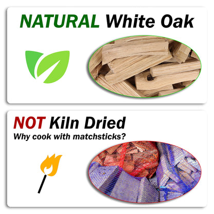 Carolina Cookwood Mini Pizza Oven Wood 6 Inch Firewood Pizza Logs Naturally Cured White Oak Hardwood for Portable Wood Pizza Ovens 790 Cubic Inches, Approximately 12-14lbs - CookCave