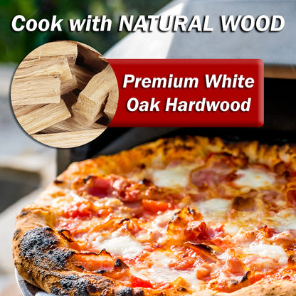 Carolina Cookwood Mini Pizza Oven Wood 6 Inch Firewood Pizza Logs Naturally Cured White Oak Hardwood for Portable Wood Pizza Ovens 790 Cubic Inches, Approximately 12-14lbs - CookCave