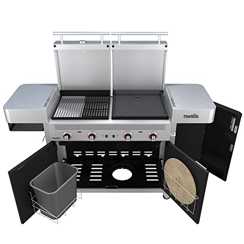 Char-Broil Medallion Series Amplifire Infrared Technology Vista 3-in-1 Stainless Steel Outdoor Kitchen - 463259423 - CookCave