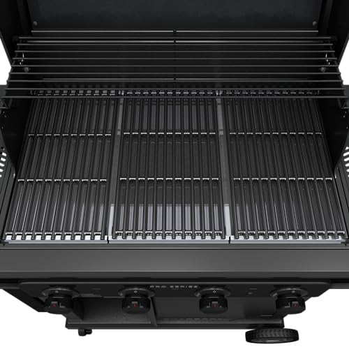 Char-Broil® Pro Series™ with Amplifire™ Infrared Technology 4-Burner Propane Gas Grill Cabinet with Side Burner, Black - 463281024 - CookCave