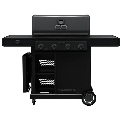 Char-Broil® Pro Series™ with Amplifire™ Infrared Technology 4-Burner Propane Gas Grill Cabinet with Side Burner, Black - 463281024 - CookCave