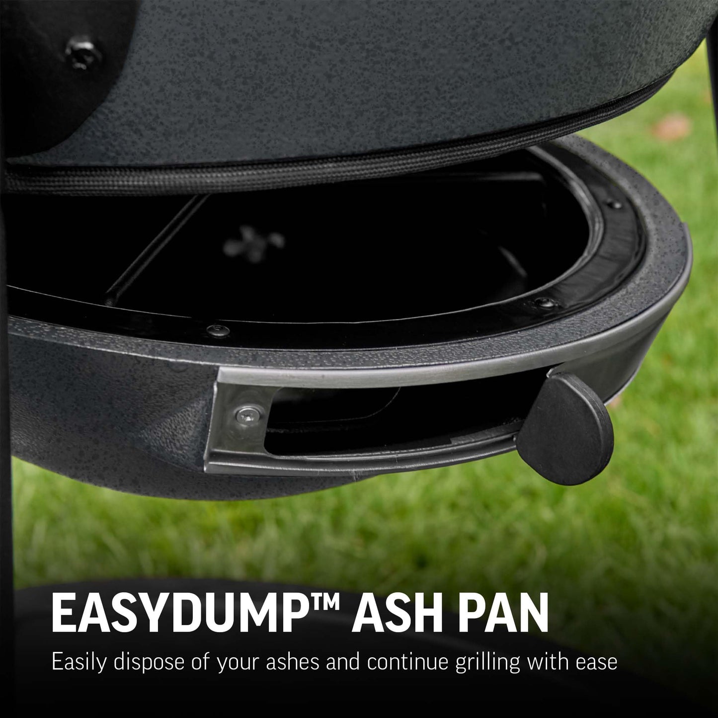 Char-Griller® AKORN® Kamado Charcoal Grill and Smoker with Cast Iron Grates, Warming Rack and Locking Lid with 445 Cooking Square Inches in Graphite, Model E16620 - CookCave