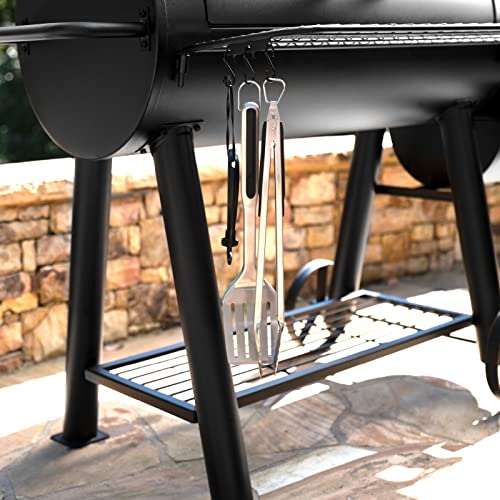 Char-Griller® Competition Pro® Barrel Grill and Offset Smoker, Includes Side Fire Box for Texas-Style Offset Smoking, Metal Cooking Grates, 1,010 Cooking Square Inches in Black, Model 2823 in Black - CookCave