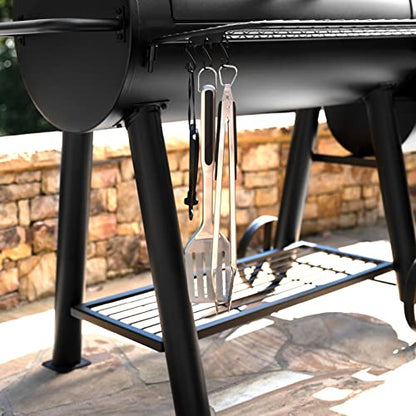 Char-Griller® Competition Pro® Barrel Grill and Offset Smoker, Includes Side Fire Box for Texas-Style Offset Smoking, Metal Cooking Grates, 1,010 Cooking Square Inches in Black, Model 2823 in Black - CookCave