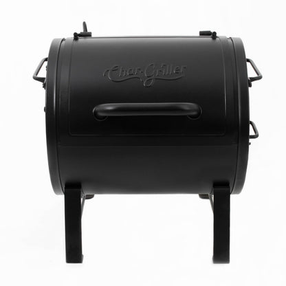 Char-Griller® Portable Charcoal Grill and Side Fire Box Attachment for Texas-Style Offset Smoking Methods with 250 Cooking Square Inches in Black, Model E82424 - CookCave