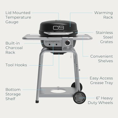 Charbroil Bistro Pro™ Gas Grill for Small Spaces and Patios, Black - CookCave