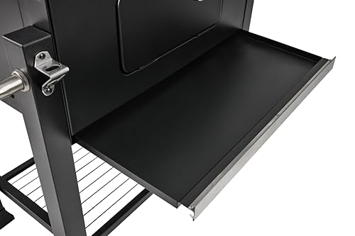 Charcoal Grills, Large Outdoor BBQ Grill Offset Smoker with Side Table Heavy Duty Outside Barbecue Grills Cooking Backyard Patio,Cast Iron Grate - CookCave