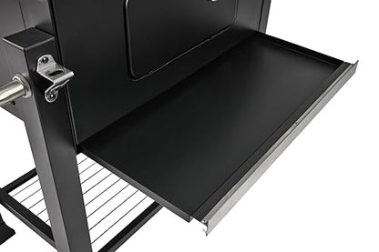 Charcoal Grills, Large Outdoor BBQ Grill Offset Smoker with Side Table Heavy Duty Outside Barbecue Grills Cooking Backyard Patio,Cast Iron Grate - CookCave