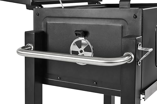 Charcoal Grills, Large Outdoor BBQ Grill Offset Smoker with Side Table Heavy Duty Outside Barbecue Grills Cooking Backyard Patio,Cast Iron Grate - CookCave