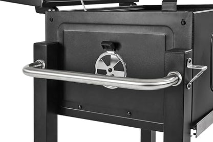 Charcoal Grills, Large Outdoor BBQ Grill Offset Smoker with Side Table Heavy Duty Outside Barbecue Grills Cooking Backyard Patio,Cast Iron Grate - CookCave