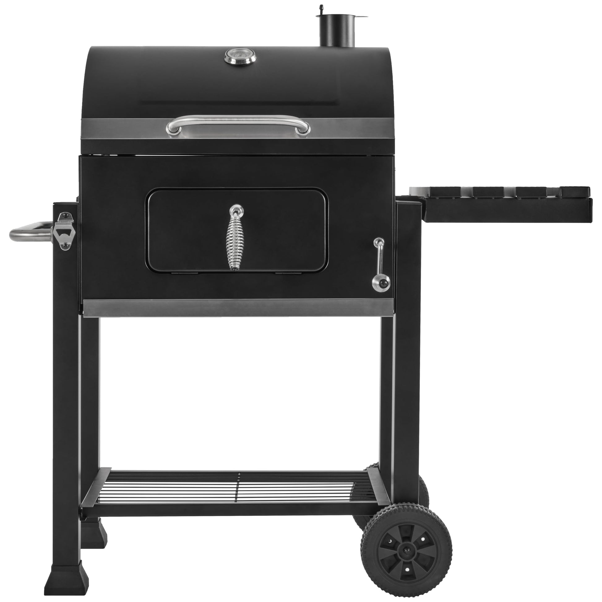 Charcoal Grills, Large Outdoor BBQ Grill Offset Smoker with Side Table Heavy Duty Outside Barbecue Grills Cooking Backyard Patio,Cast Iron Grate - CookCave