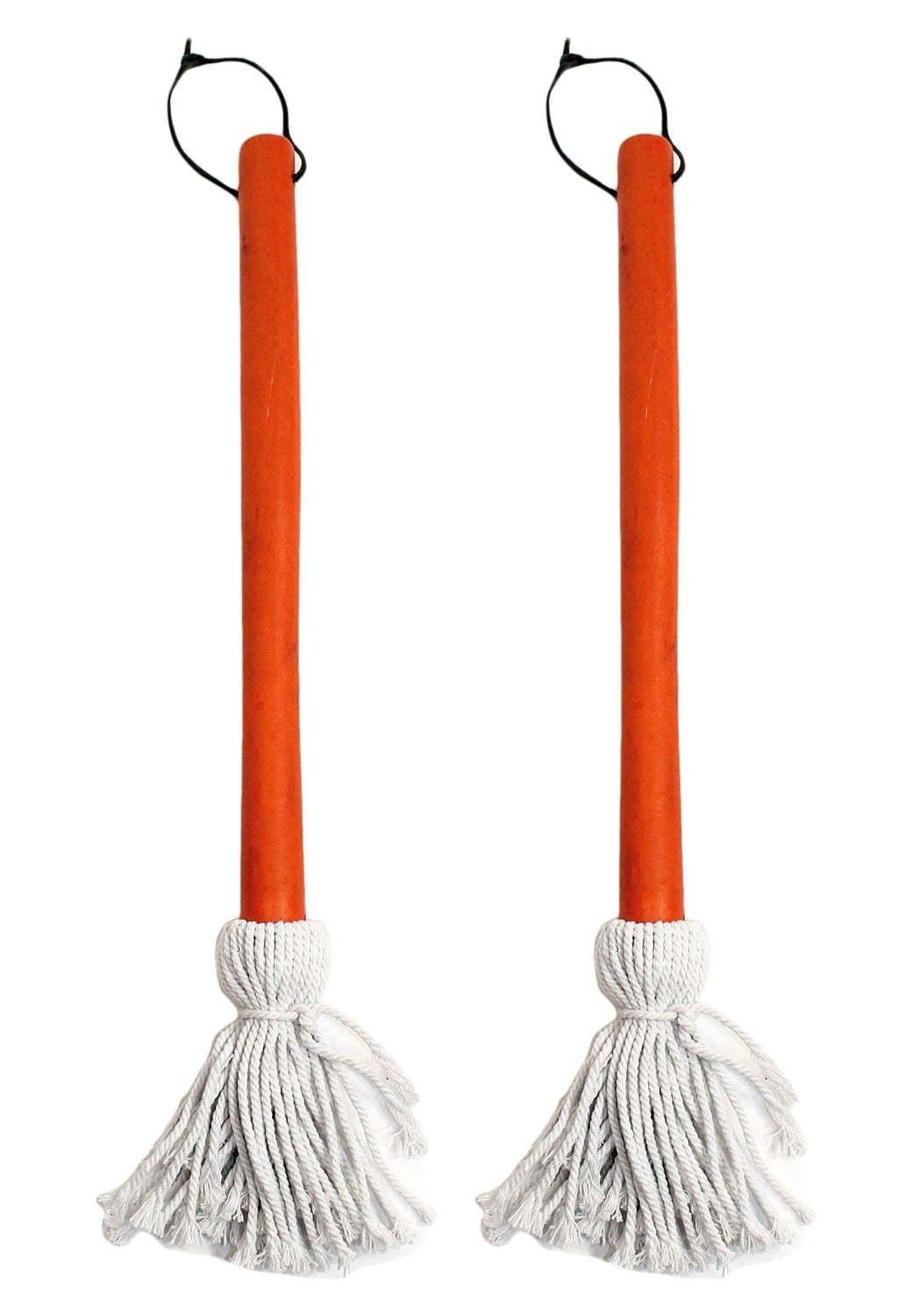 Chef Craft Set of 2 BBQ Basting Mops with Wood Handle and Cotton Head, Barbeque Sauce Basting Mops - CookCave
