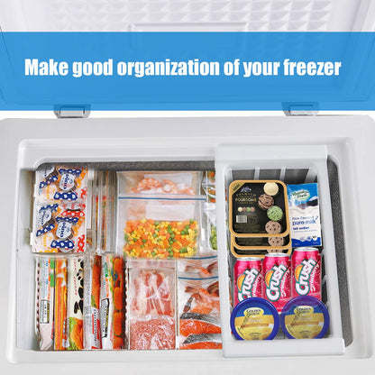 Chest Freezer Small Deep Freezer 3.5 Cu.Ft Mini White Free-Standing Top Door Freezer Adjustable 7 Thermostat and Removable Basket Open Deep Freezer Energy Saving Apartment Kitchen Business - CookCave