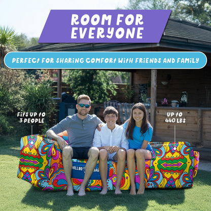 Chillbo Shwaggins Inflatable Couch – Cool Inflatable Lounger Easy Setup is Perfect for Beach Gear, Camping Fun and Festival Accessories. - CookCave