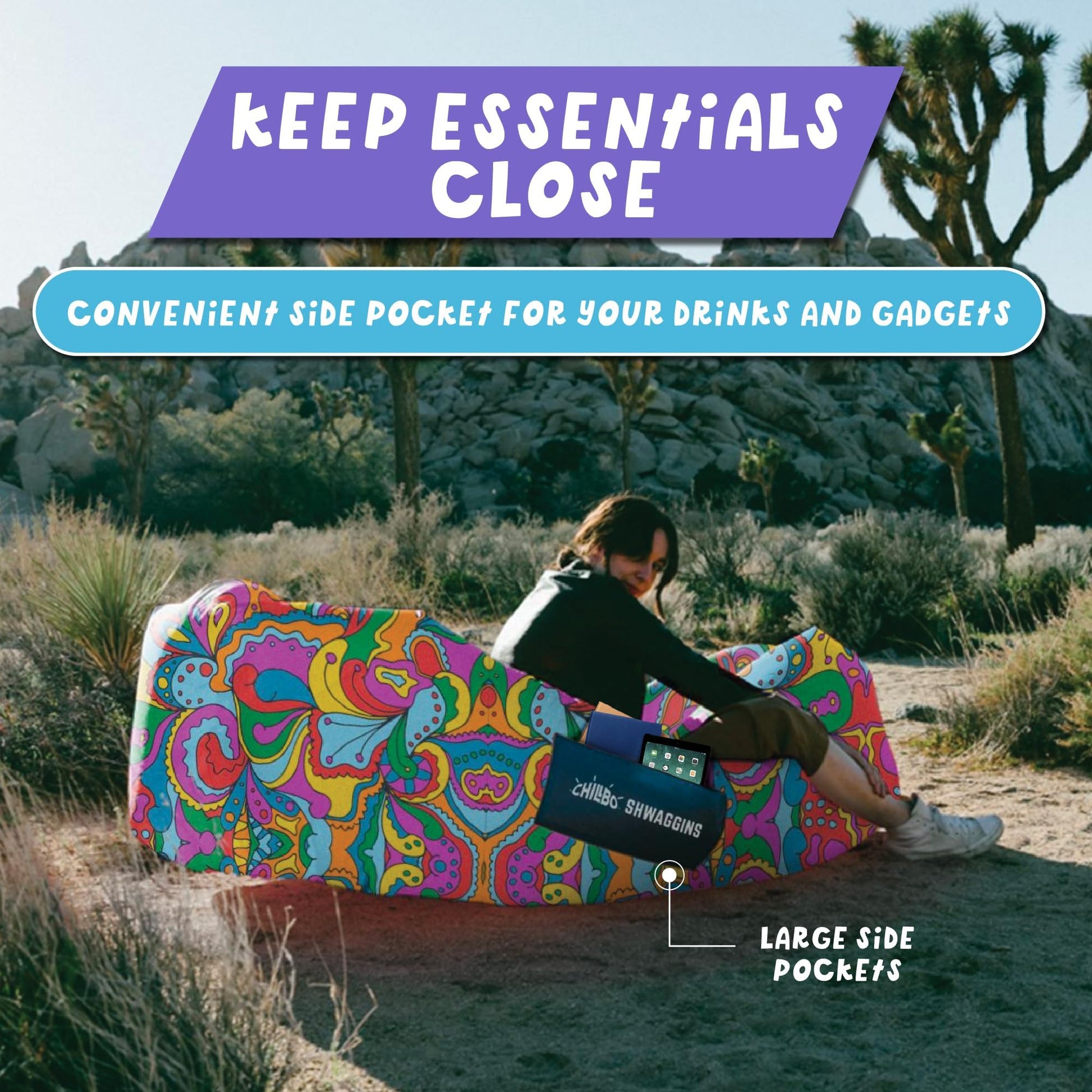 Chillbo Shwaggins Inflatable Couch – Cool Inflatable Lounger Easy Setup is Perfect for Beach Gear, Camping Fun and Festival Accessories. - CookCave