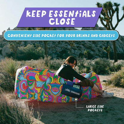 Chillbo Shwaggins Inflatable Couch – Cool Inflatable Lounger Easy Setup is Perfect for Beach Gear, Camping Fun and Festival Accessories. - CookCave